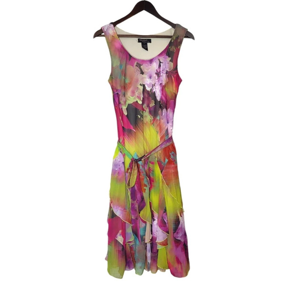 Signature by Robbie Bee Dress Womens 6 Floral Fairy Art To Wear Ethereal - Picture 16 of 16